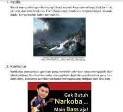 Gambar Realis dan Karikatur Tema 1 kelas 5 halaman 47