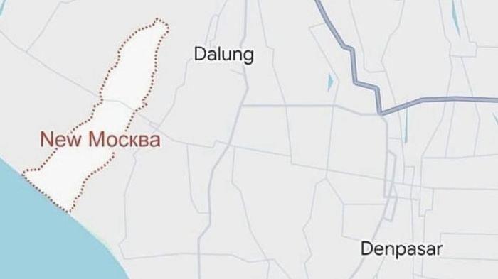 Gambar peta Canggu dengan tulisan New MOCKBA yang beredar di media sosial