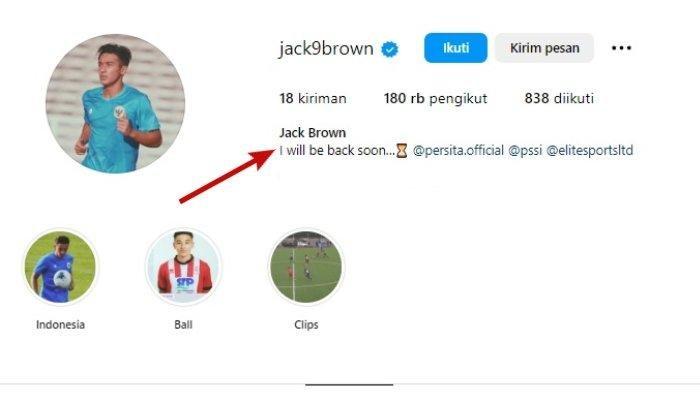 Hasrat comeback Jack Brown pascacedera tertuang jelas di bio Instagram pribadinya. Instagram @jack9brown