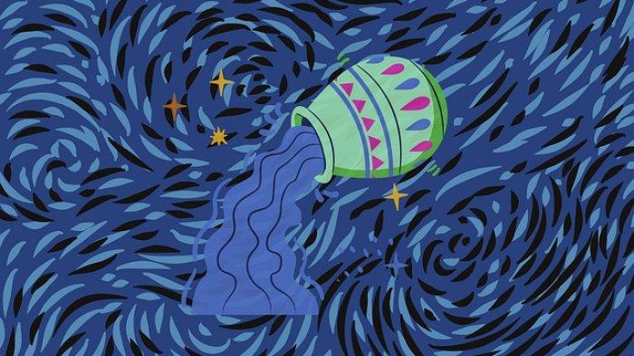 Ilustrasi zodiak Aquarius