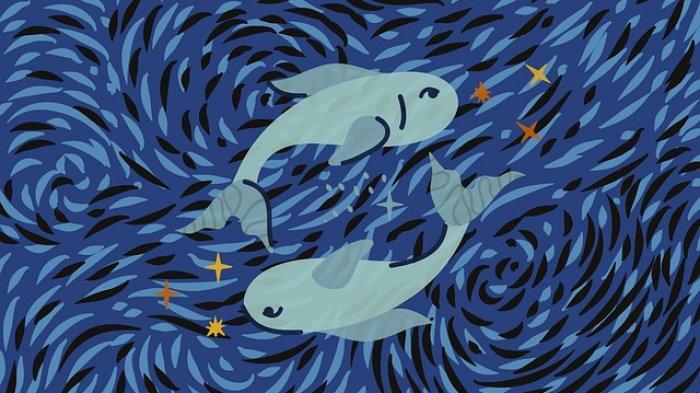 Ilustrasi zodiak Pisces