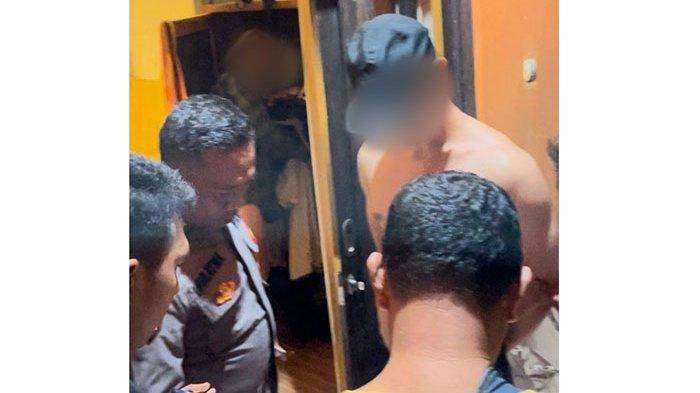 Jajaran kepolisian saat menangkap WNA pelaku pemukulan warga di Nusa Penida.