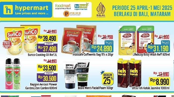 KATALOG Promo Hypermart Bali 29 April-1 Mei 2025: Minyak Goreng Sunco Lebih Murah Pakai OVO