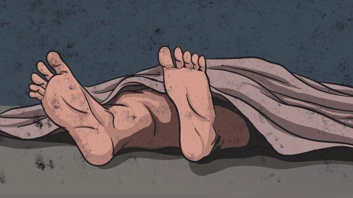Ilustrasi mayat - Jasad Nyoman Santra ditemukan, diduga jatuh karena panjat pohon. 