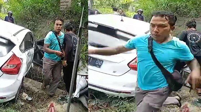 Kecelakaan lalu lintas tunggal, yang melibatkan satu unit mobil Ford Fiesta warna putih, DK 1721 BQ terjadi di Bypass Prof Ida Bagus Mantra kawasan Desa Keramas,Kecamatan Blahbatuh, Gianyar, Bali, Minggu 30 Juli 2023.