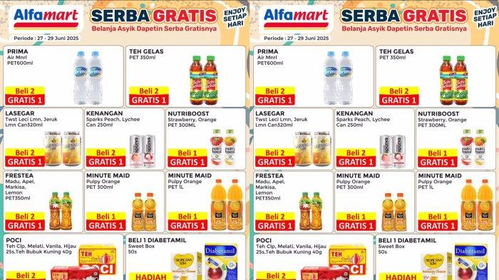 PROMO ALFAMART - Katalog Promo Alfamart Serba Gratis Berlaku 27-29 Juni 2025, Aneka Produk Beli Banyak Lebih Hemat