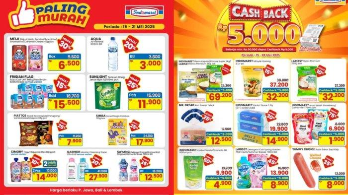PROMO INDOMARET - Katalog Promo Indomaret Paling Murah dan Promo Cashback Rp5.000 Berlaku 15-21 Mei 2025, Berbagai Produk Diskon Meriah