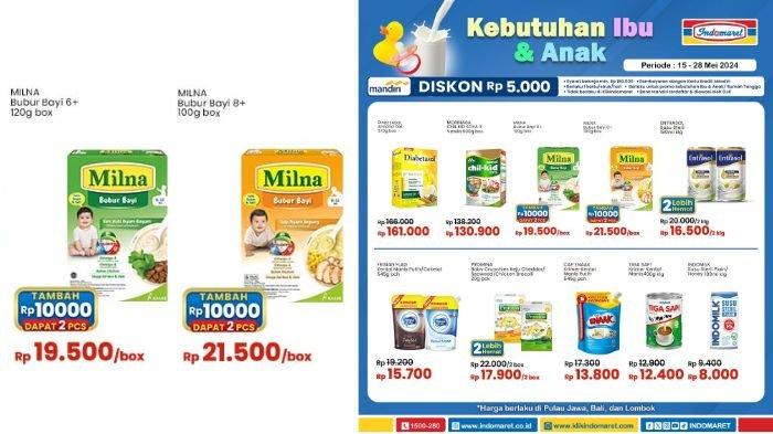 PROMO Kebutuhan Bayi! Katalog Super Murah Indomaret 21-28 Mei 2024: MILNA Bubur Bayi Cuma Rp 19500