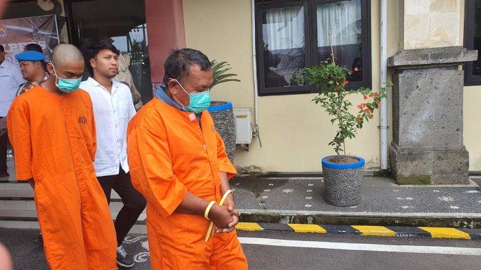 Pelaku Ketut Asa Saat digiring jajaran satreskrimPolres Badung pada Selasa 28 November 2023 (1)