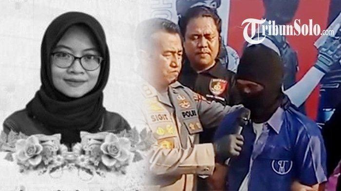 KOLASE FOTO : Potret semasa hidup dosen UIN Solo, Wahyu Dian Silviani (Kiri), sosok pelaku pembunuh Dian yang dihadirkan dalam jumpa pers di Mapolres Sukoharjo, Jumat (25/8/2023)