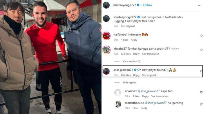 Pelatih Timnas Indonesia, yakni Shin Tae-yong (kiri) yang berfoto dengan sosok Calvin Verdonk (tengah) dan Fardy Bachdim (kanan) di Belanda dan dikira sudah mendapatkan pemain baru untuk skuad Garuda oleh sang anak Shin Jae-won. Instagram @shintaeyong7777
