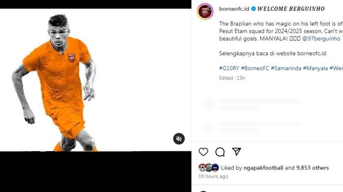 Pemain baru Borneo FC Berguinho di bursa transfer Liga 1 2024.