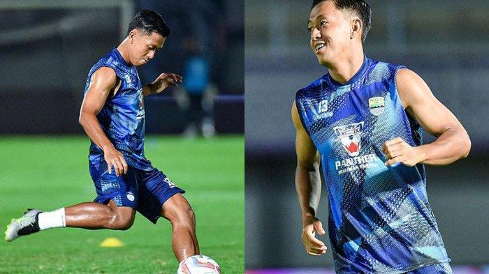 Pemain sayap Persib Bandung, Febri Hariyadi melakukan pemanasan sebelum laga melawan Dewa United di pekan 20 Liga 1 2023/2024 lalu. Pada laga Persib vs PSM, Bojan Hodak kemungkinan akan menurunkannya lagi sebagai salah satu senjata pamungkas Persib Bandung di GBLA, Senin, 4 Desember 2023 malam nanti.