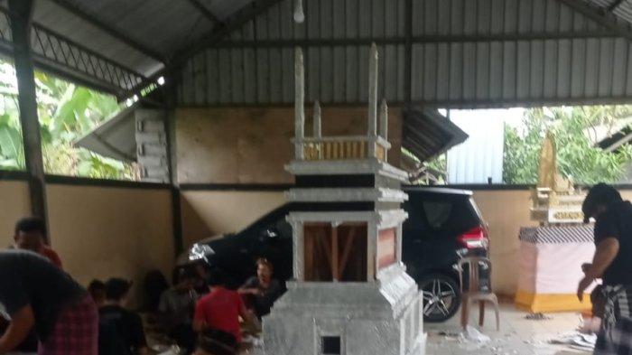 Persiapan prosesi palebon Mangku Tedja. Minggu (9/6/2024).