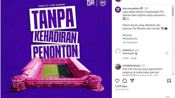 Postingan RANS Nusantara FC