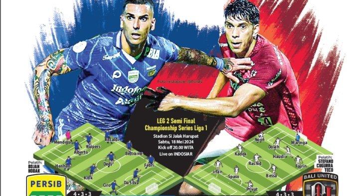 Prediksi Persib Bandung vs Bali United pada perebutan satu tiket Final Championship Series Liga 1 2023/2024 malam ini. Live Indosiar Bali United vs Persib Bandung Leg 2 Championship Series Liga 1, Ini Head To Headnya