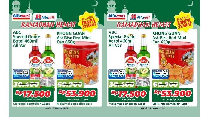 KATALOG - Promo Alfamart: Ramadhan Hemat berlaku mulai hari ini 3 Maret 2025.