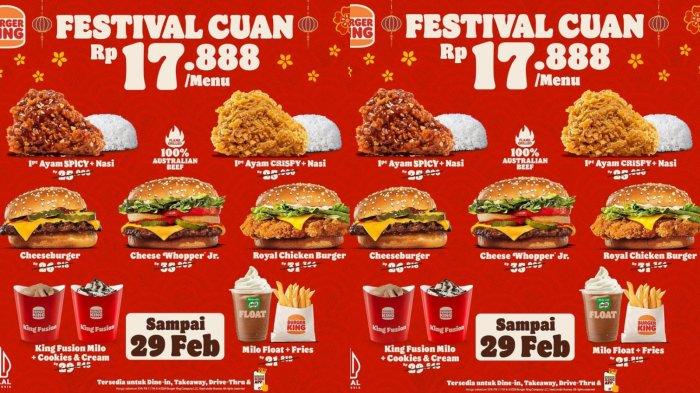 HEMAT! Promo Burger King 25-29 Februari 2024, Milo Float dan Fries di Akhir Pekan Rp 17 Ribuan