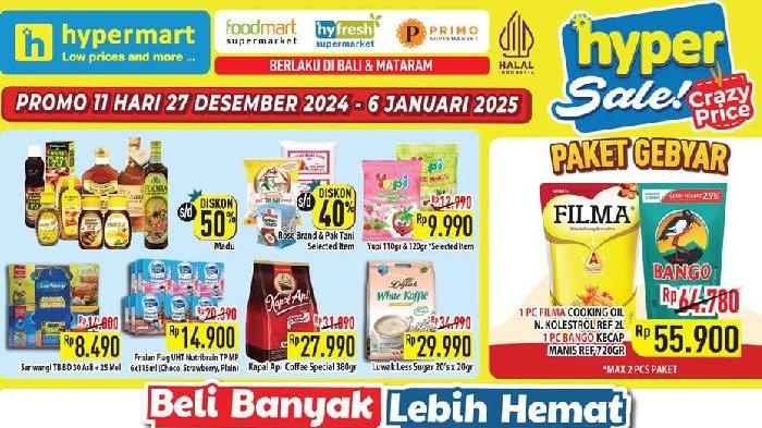 Promo Hypermart Bali hingga 6 Januari 2025.