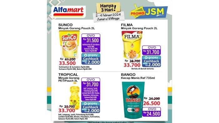 Promo Minyak Goreng di JSM Alfamart 2-4 Februari 2024.