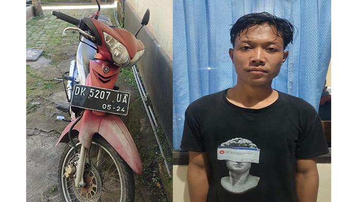 PENCURIAN - Putu Yogi Mahendra saat diamankan di Polsek Tejakula. Pria 28 tahun itu nekat curi ayam di Desa Madenan karena alasan ekonomi.