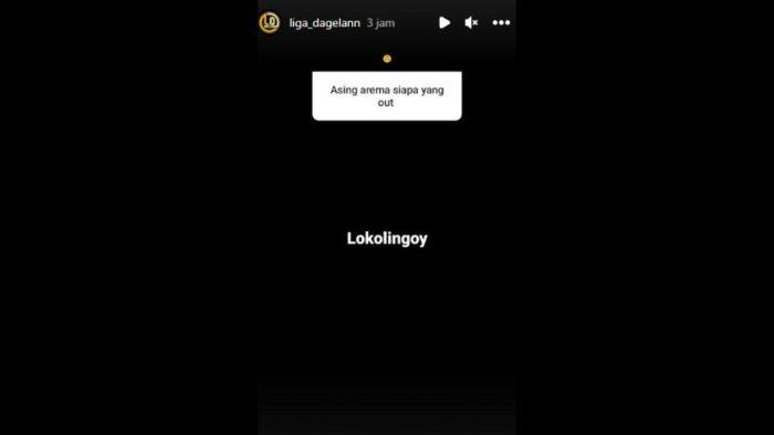 Rumor didepaknya Charles Lokolingoy oleh Arema FC jelang putaran kedua Liga 1 2023, Kamis 28 September 2023. (Instagram story @liga_dagelann)