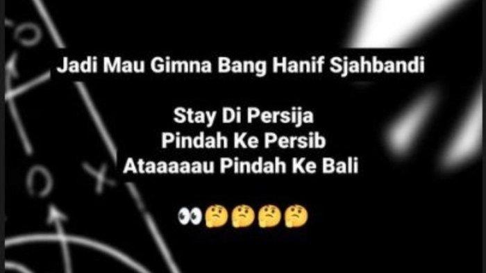 Rumor gelandang Persija Jakarta, yakni Hanif Sjahbandi yang kini tengah dikaitkan dengan Persib Bandung serta Bali United di gelaran Liga 1 2024.