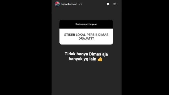 Rumor striker Persikabo 1973, Dimas Drajad yang dirumorkan tengah masuk lis belanja Persib Bandung untuk musim 2024/2025 mendatang. Instagram story @ligawakandaindonesia