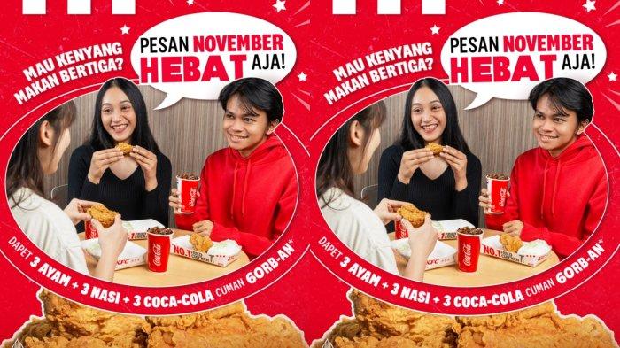 SERU! Promo KFC 19-22 November 2023, Nikmati Paket Makan Bertiga Dengan Rp 60.000-an
