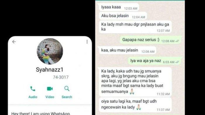 Sebelum kasus perselingkuhan Rendy Kjaernett diungkap ke publik, ternyata Syahnaz Sadiqah sempat dua kali minta maaf ke Lady Nayoan.