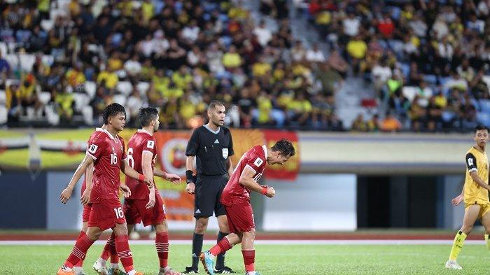 Selebrasi pemain Timnas Indonesia usai cetak gol lawan Brunei Darussalam di leg 2 Kualifikasi Piala Dunia 2023