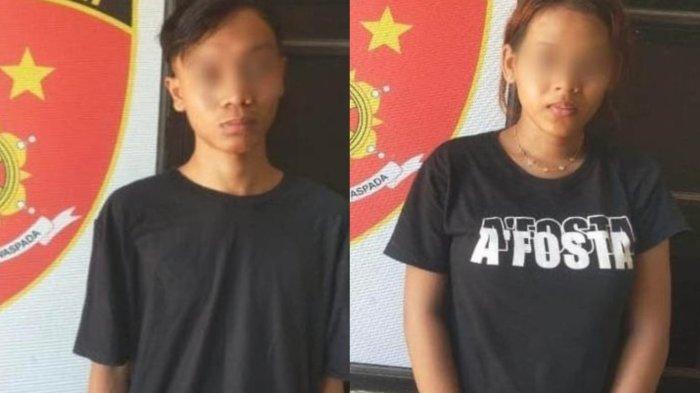 Foto - foto tersangka aborsi laki-lak dan perempuan, beserta seluruh barang bukti. Sepasang Muda-Mudi Aborsi Bayi, Dikubur di Pantai Padanggalak Bali, Warga Curiga Ada Pejati
