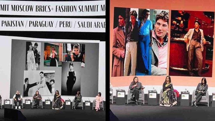 Sesi diskusi di Fashion Show Moskow di Basement Parkir