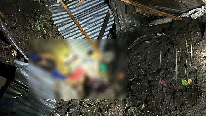 Tanah longsor menerjang bangunan pasraman di wilayah Banjar Cempaka, Desa Pikat, Kecamatan Dawan, Minggu malam (19/1/2024).