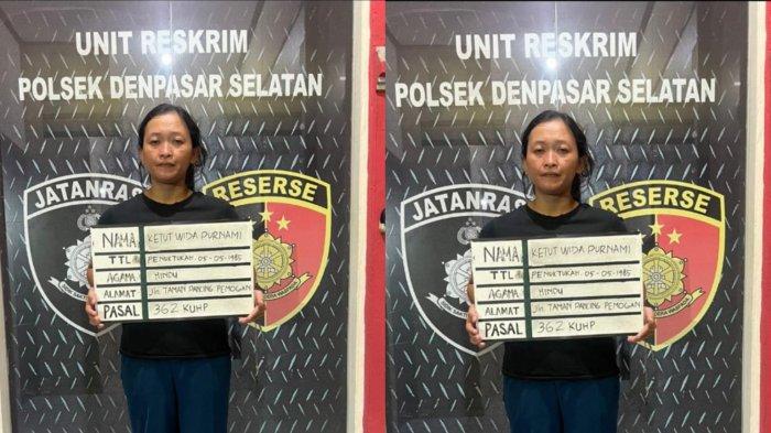 Tersangka pencurian tas isi berlian dan uang 2.000 Yen, Ketut Wida Purnami - Gasak Tas Isi Berlian dan Uang Yen di Denpasar, Warga Taman Pancing Ketut Wida Diciduk Polisi