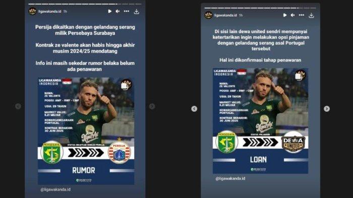 Ze Valente dirumorkan ke Persija (kiri) dan Dewa United (kanan).