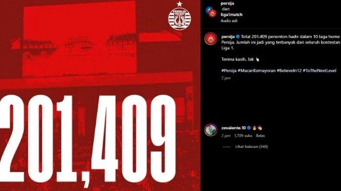 Ze Valente berkomentar di akun Persija Jakarta