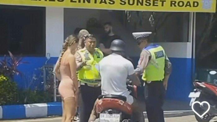 Potongan video viral WNA dorong polisi di Pos Polisi Sunset Road.