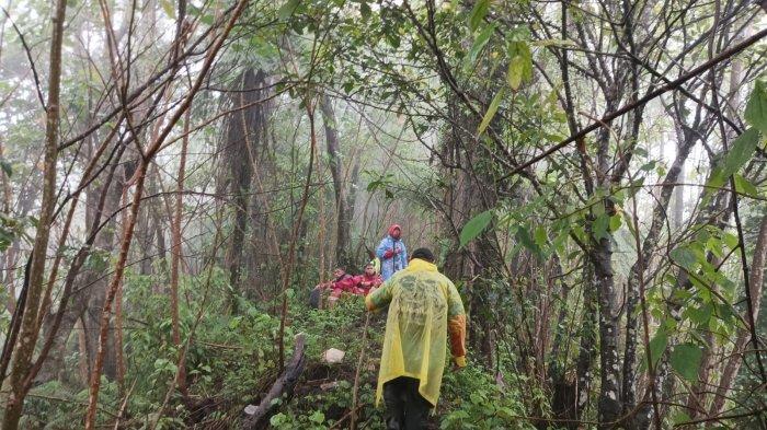 Pencarian pendaki tersesat di Gunung Agung, Kamis (26/12/2024). 