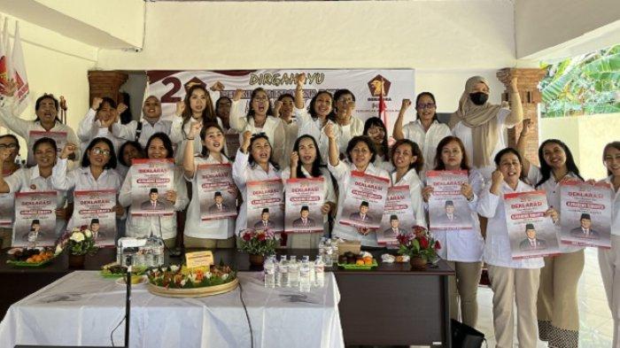 Suasana deklarasi PIRA Bali dukung Prabowo Subianto sebagai capres di Pemilu 2024 mendatang.