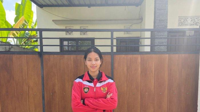 Komang Andini Tria Amanda perwakilan Denpasar Bali dalam Paskibra tingkat nasional pada upacara HUT ke-78 RI di Jakarta.