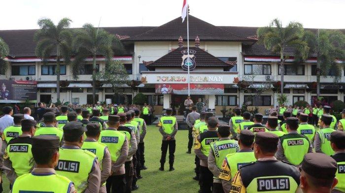 Apel Pengamanan Pilkel Di Mapolres Tabanan.