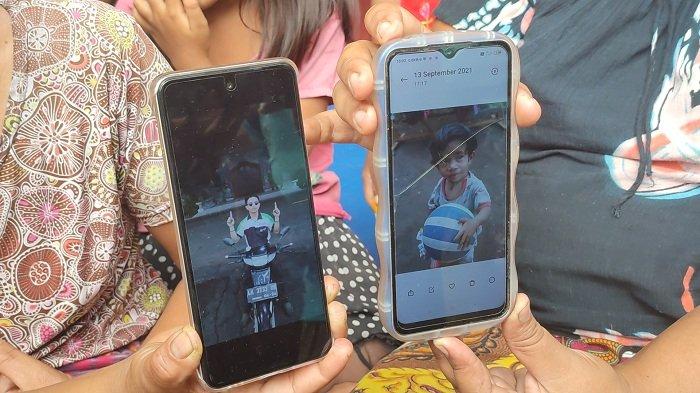 Foto semasa hidup Ketut Sutama (23) dan Putu Yasa Sari Dana (5).