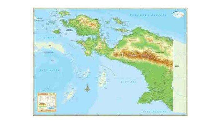 Gambar Tema 1 kelas 5 Halaman 91: Bentang Alam Peta Papua