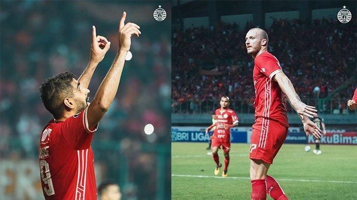 Kolase dua striker asing Persija Jakarta Abdulla Yusuf Helal (kiri) dan Michael Krmencik. Persija Jakarta di Bursa Transfer Liga 1: Rapor 2 Striker Asing Jeblok, Doll Bidik Striker Eropa