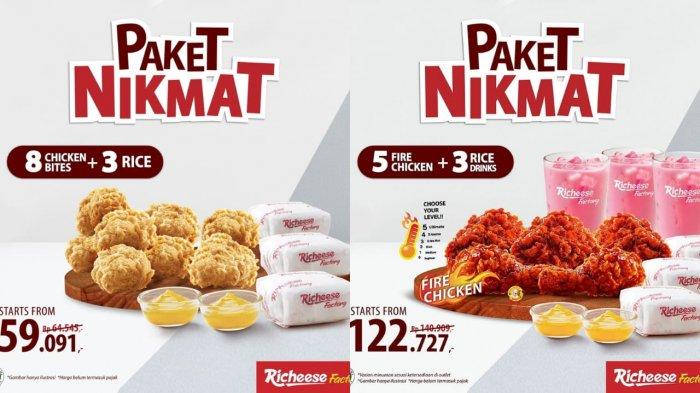 BARU! Promo Richeese Factory 10 Juni 2021, 5 Potong Ayam, 3 Porsi Nasi ...