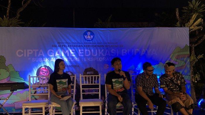  Suasana sesi talkshow Lomba Cipta Game Edukasi Budaya 2023 