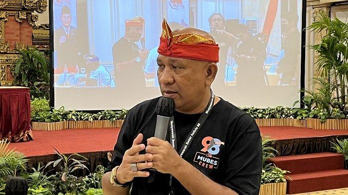 Sangap Surbakti, Ketua Pelaksana Mubes Aktivis ‘98. Sebut Mubes tak akan bahas cawapres.