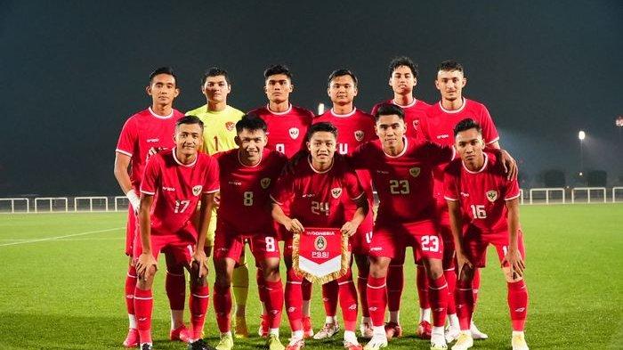 Skuad Timnas Indonesia - Timnas U23 Indonesia dipaksa mengakui keunggulan Guinea seusai kalah 0-1 dalam laga playoff Olimpiade 2024 Paris di Clairefontaine-en-Yvelines, Ile-de-France, Prancis, Kamis (9/5).