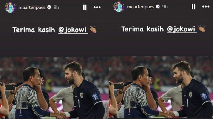 tangkap layar Instastory Maarten Paes